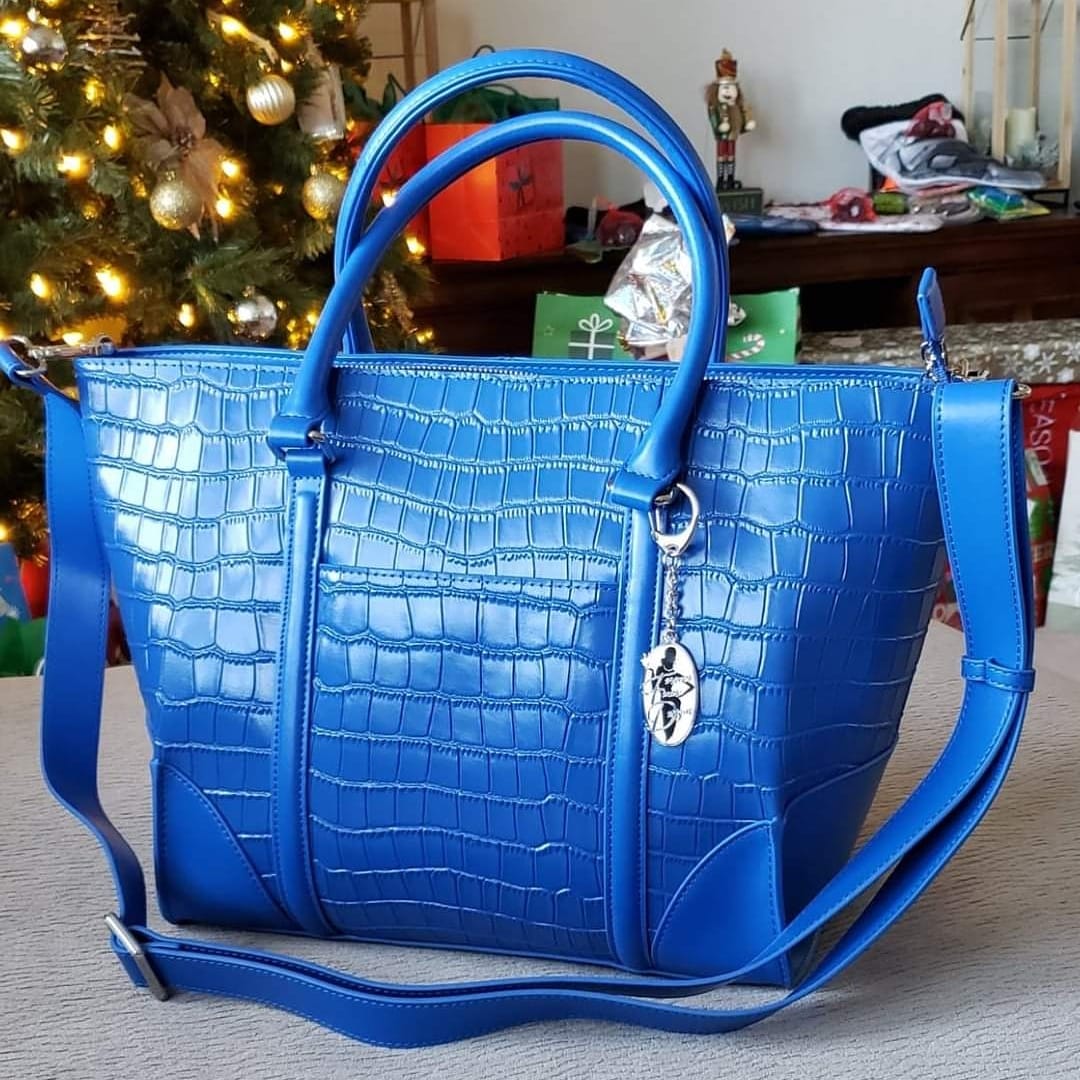 Royal blue best sale brahmin bag